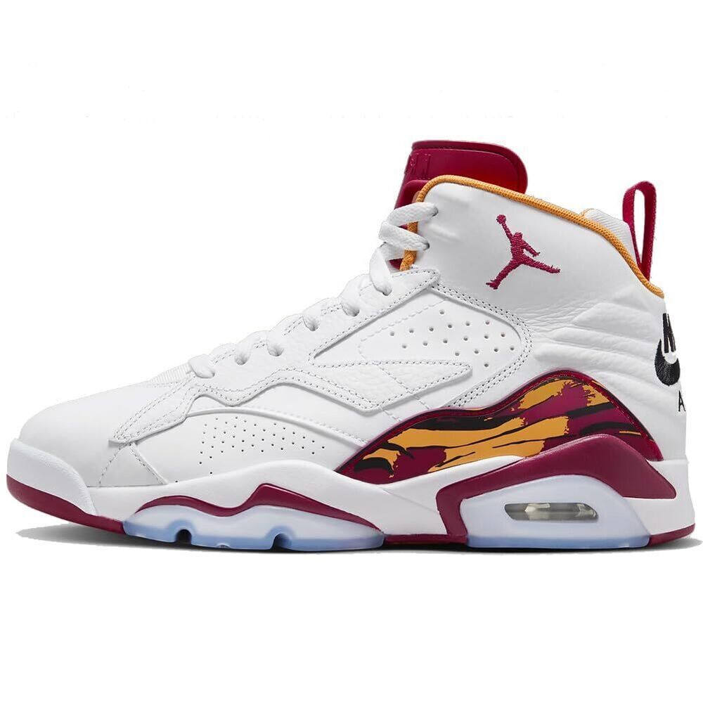 NIKE Jumpman MVP Men's Shoes White/Vivid Orange/Black/Cardinal Red 13